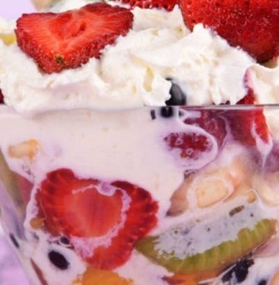 Fruit Bowl with Icecream