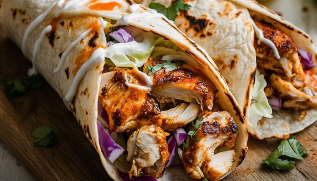 grill chicken mayo wrap